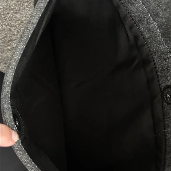 EUC Fossil Gray and Tan Messenger Bag holds laptop. - Picture 6 of 16